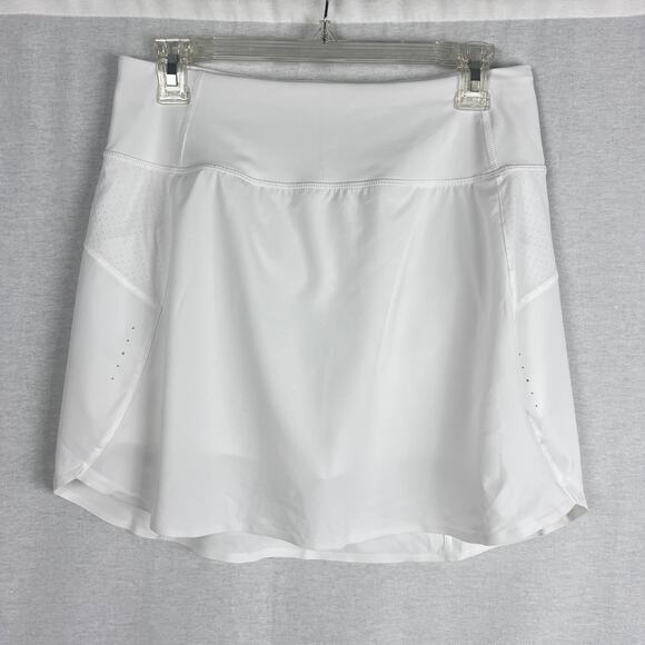 Athleta Skirt Run With it Skort White Tennis Prep Sporty Athleisure Preppy Golf - Picture 1 of 5